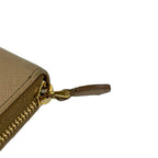 Prada Wallet Beige Zip Around Leather — view 9