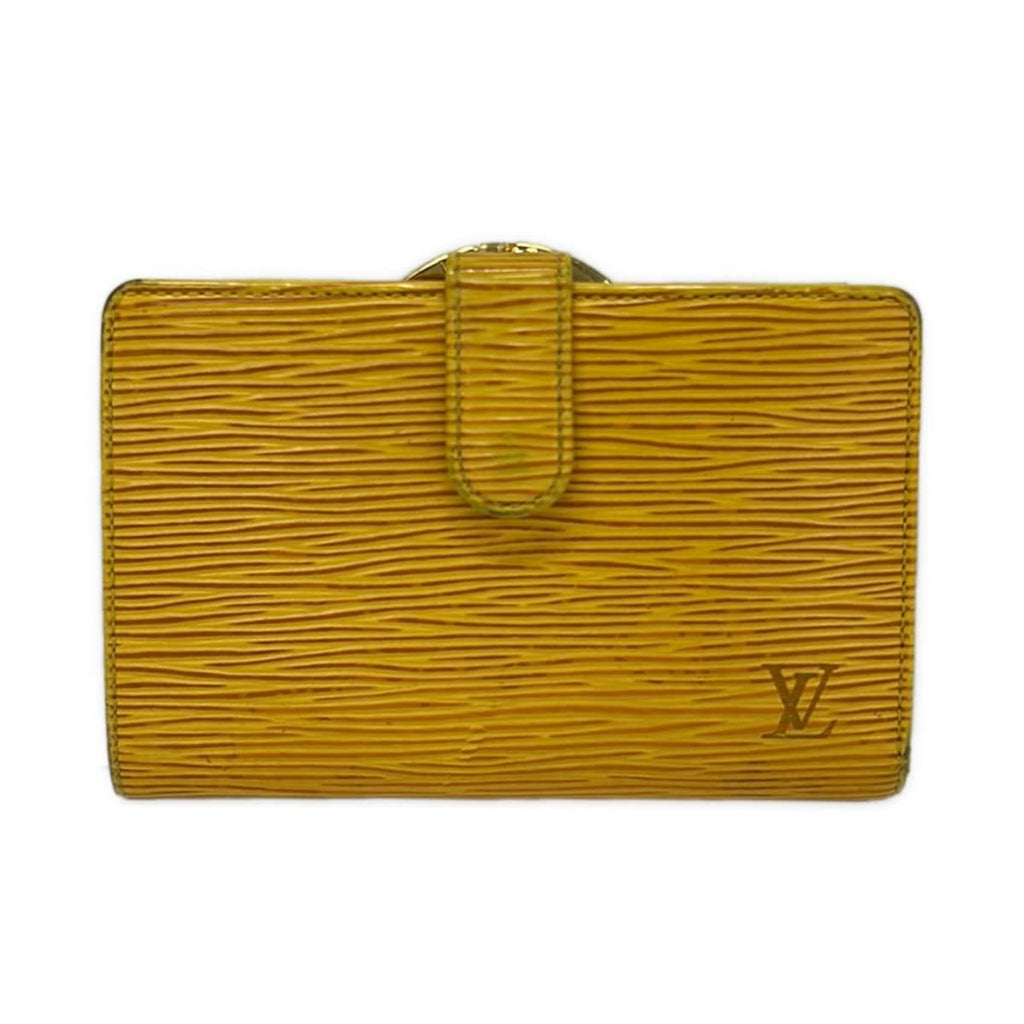 Louis Vuitton Bifold Wallet Epi Porte-Monnaie Vieviernova Jaune Leather
