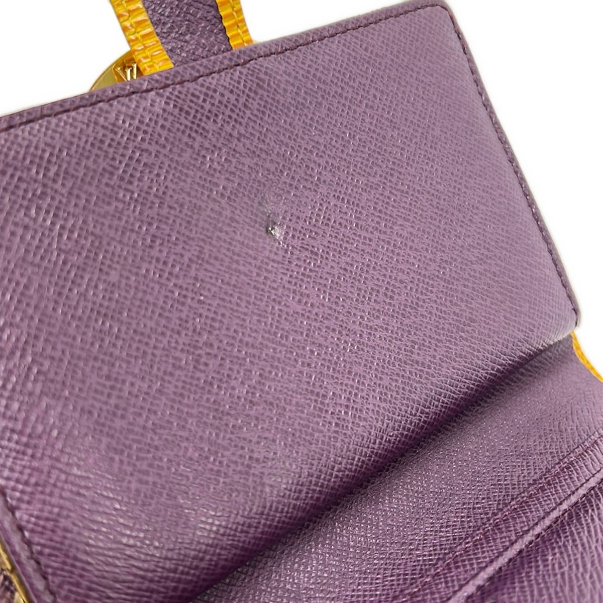Louis Vuitton Bifold Wallet Epi Porte-Monnaie Vieviernova Jaune Leather — view 8