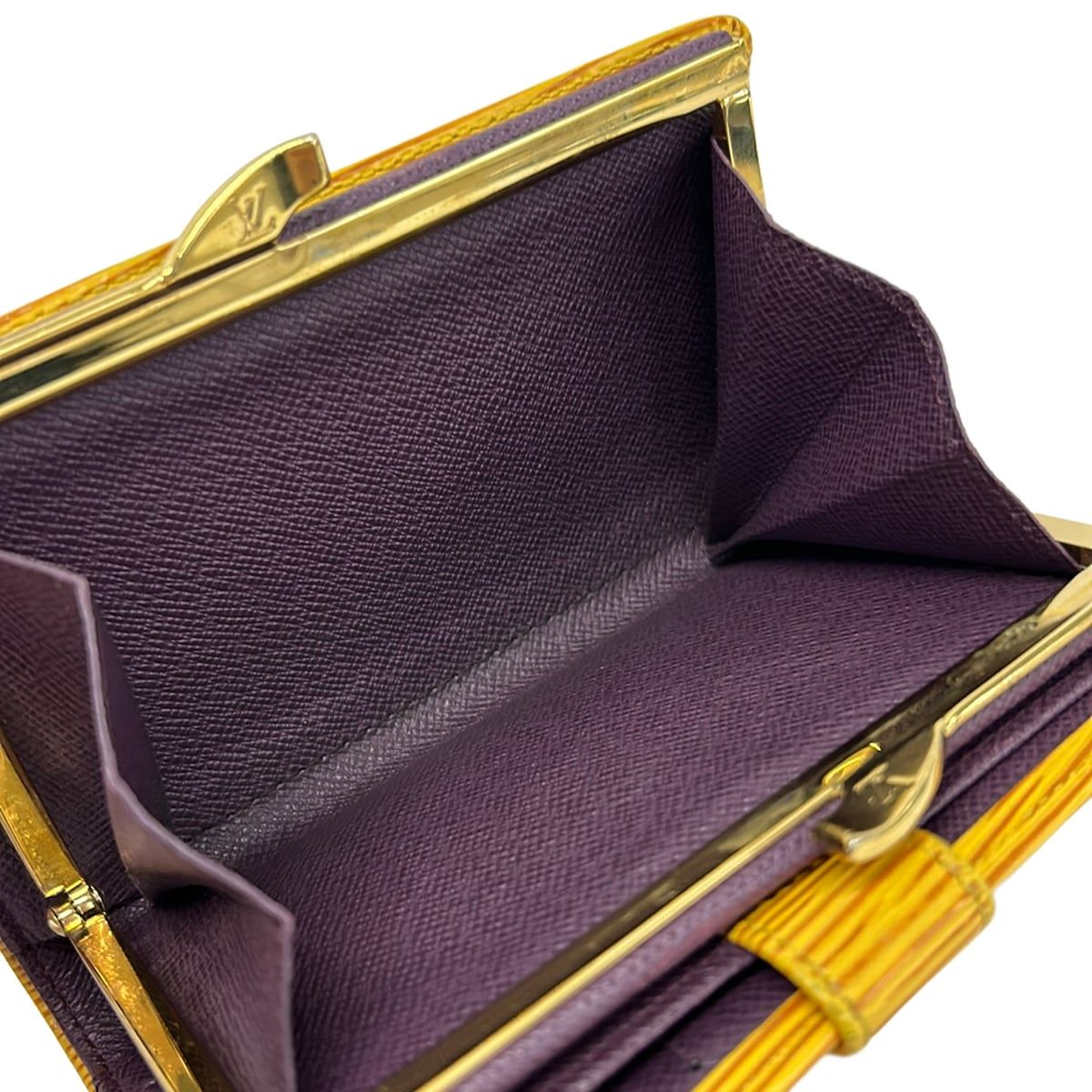 Louis Vuitton Bifold Wallet Epi Porte-Monnaie Vieviernova Jaune Leather — view 4