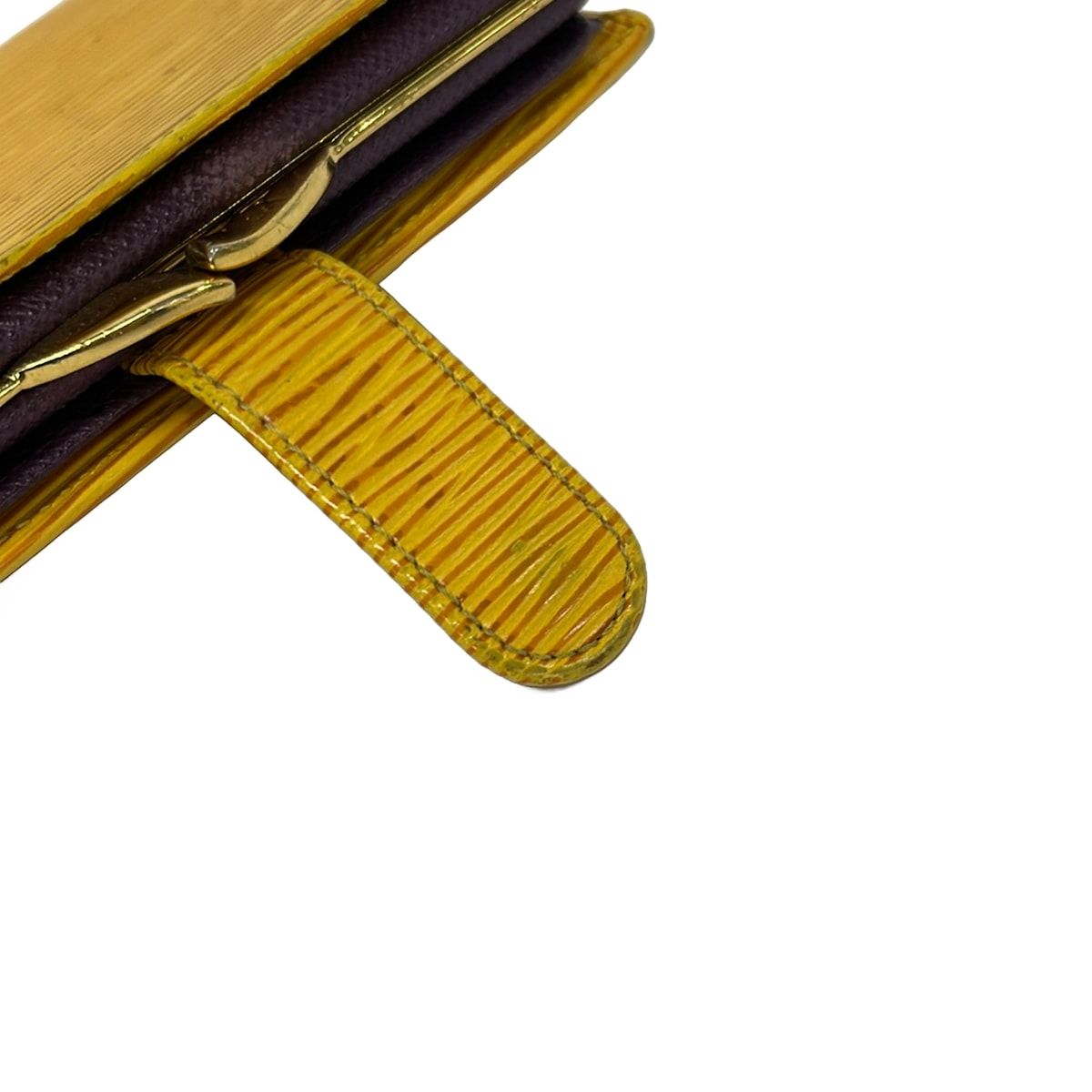 Louis Vuitton Bifold Wallet Epi Porte-Monnaie Vieviernova Jaune Leather — view 7