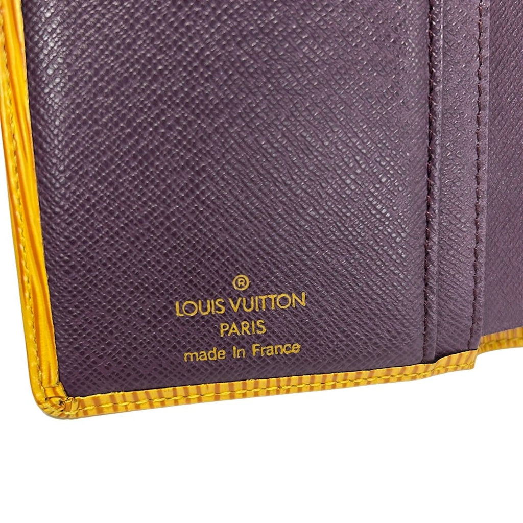 Louis Vuitton Bifold Wallet Epi Porte-Monnaie Vieviernova Jaune Leather — view 5