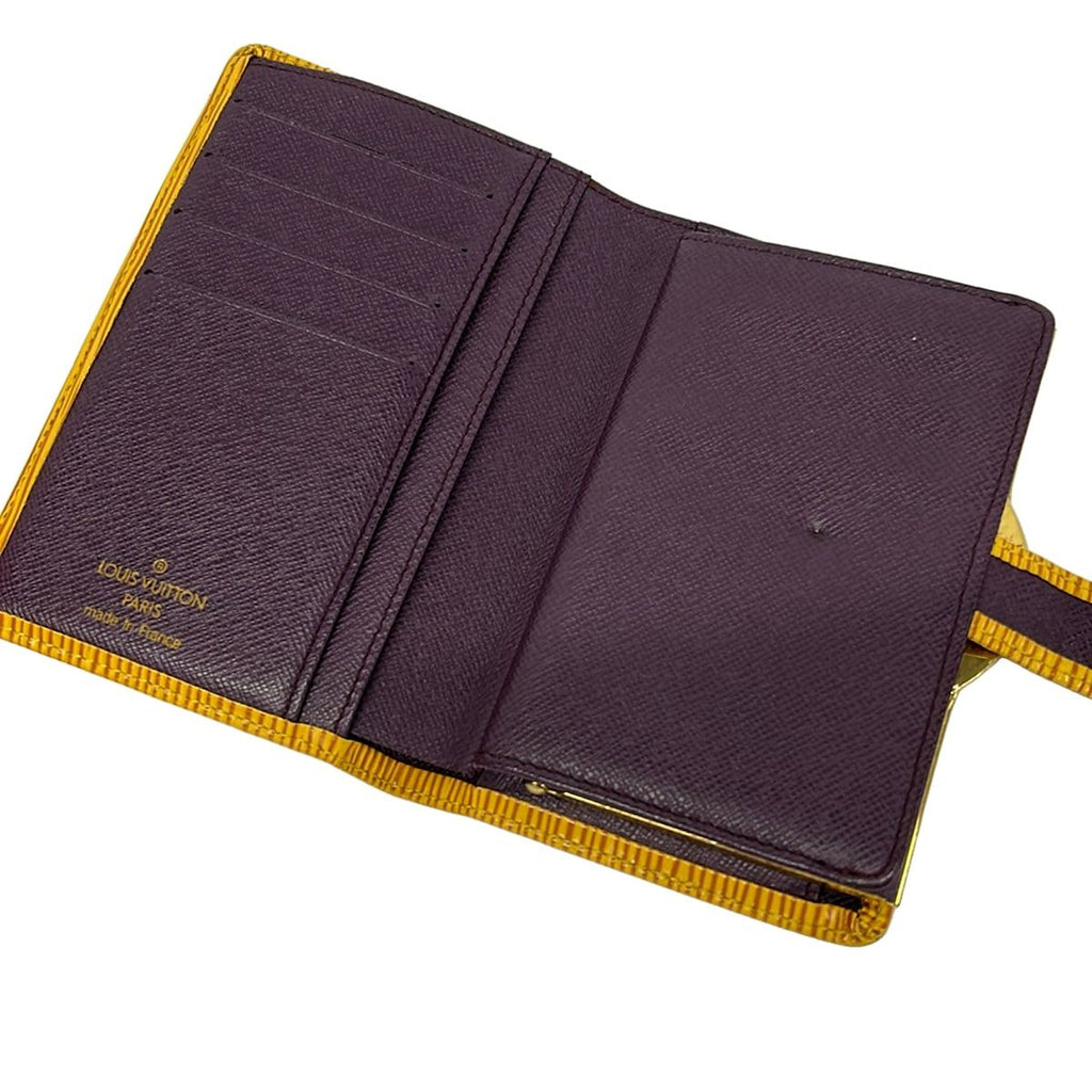 Louis Vuitton Bifold Wallet Epi Porte-Monnaie Vieviernova Jaune Leather — view 3
