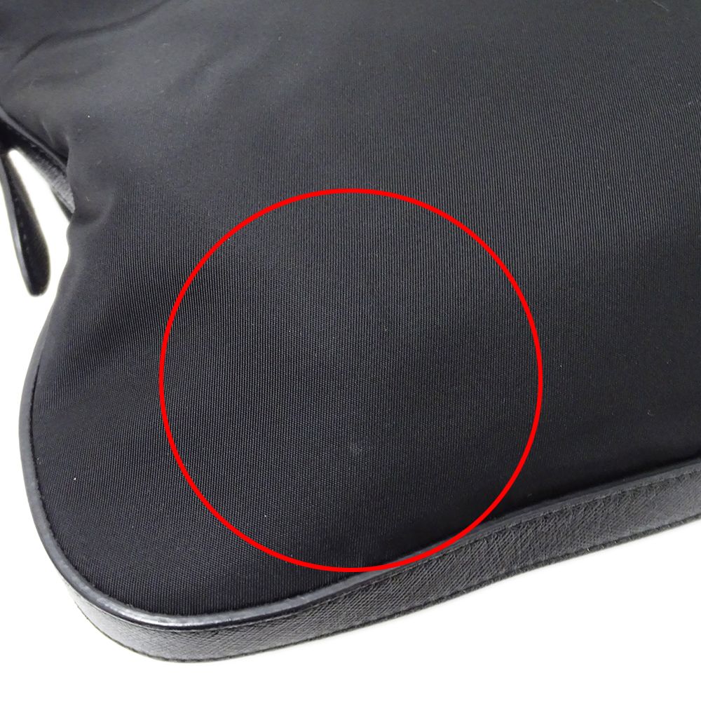Prada Shoulder Bag Nylon Black Logo — view 8