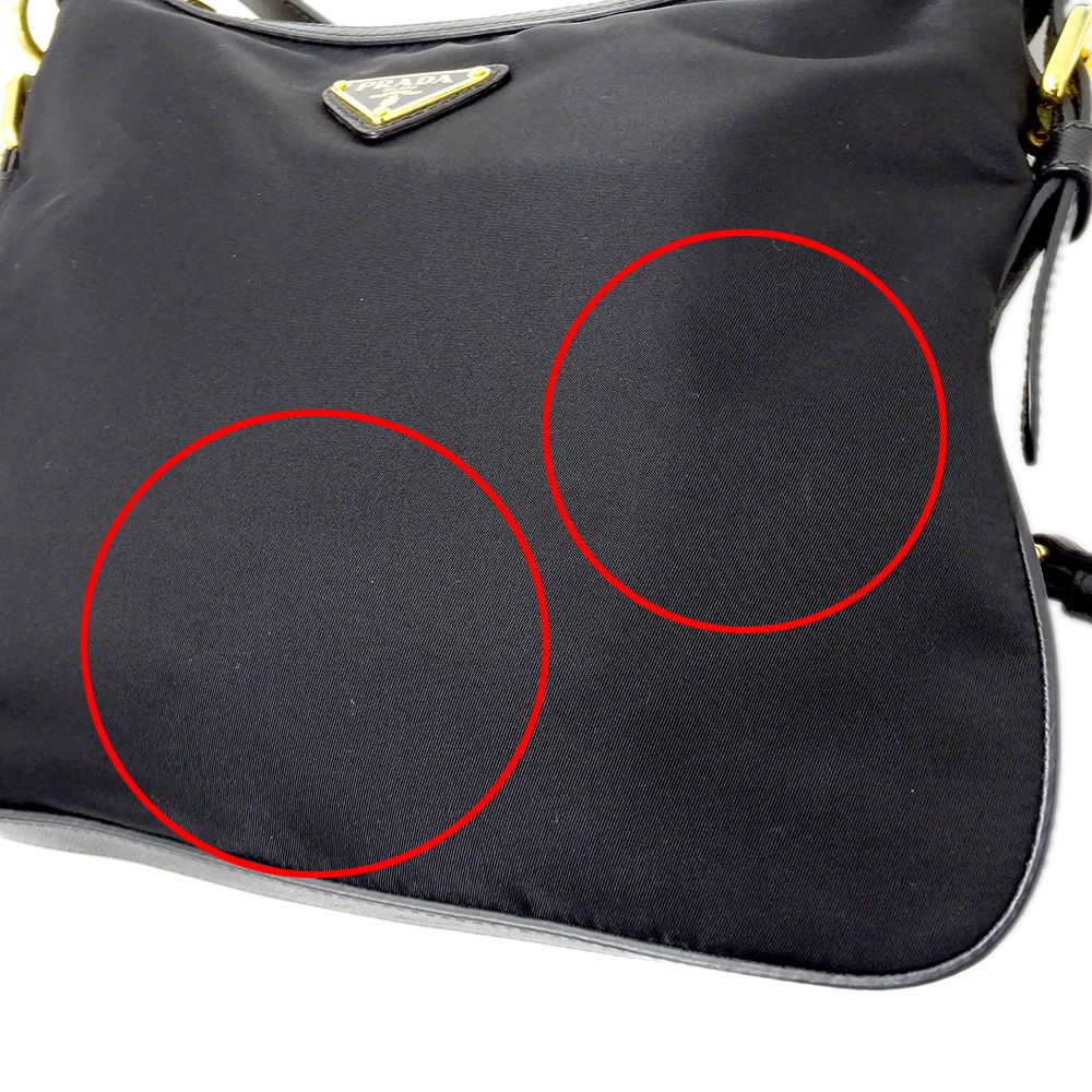 Prada Shoulder Bag Nylon Black Logo — view 9