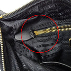 Prada Shoulder Bag Nylon Black Logo — view 7