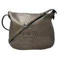 Loewe Shoulder Bag Heritage Leather Brown Metallic Logo