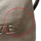 Loewe Shoulder Bag Heritage Leather Brown Metallic Logo — view 9