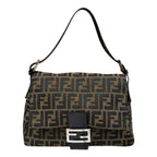 Fendi Mamma Bucket Zucca Shoulder Bag Canvas Brown