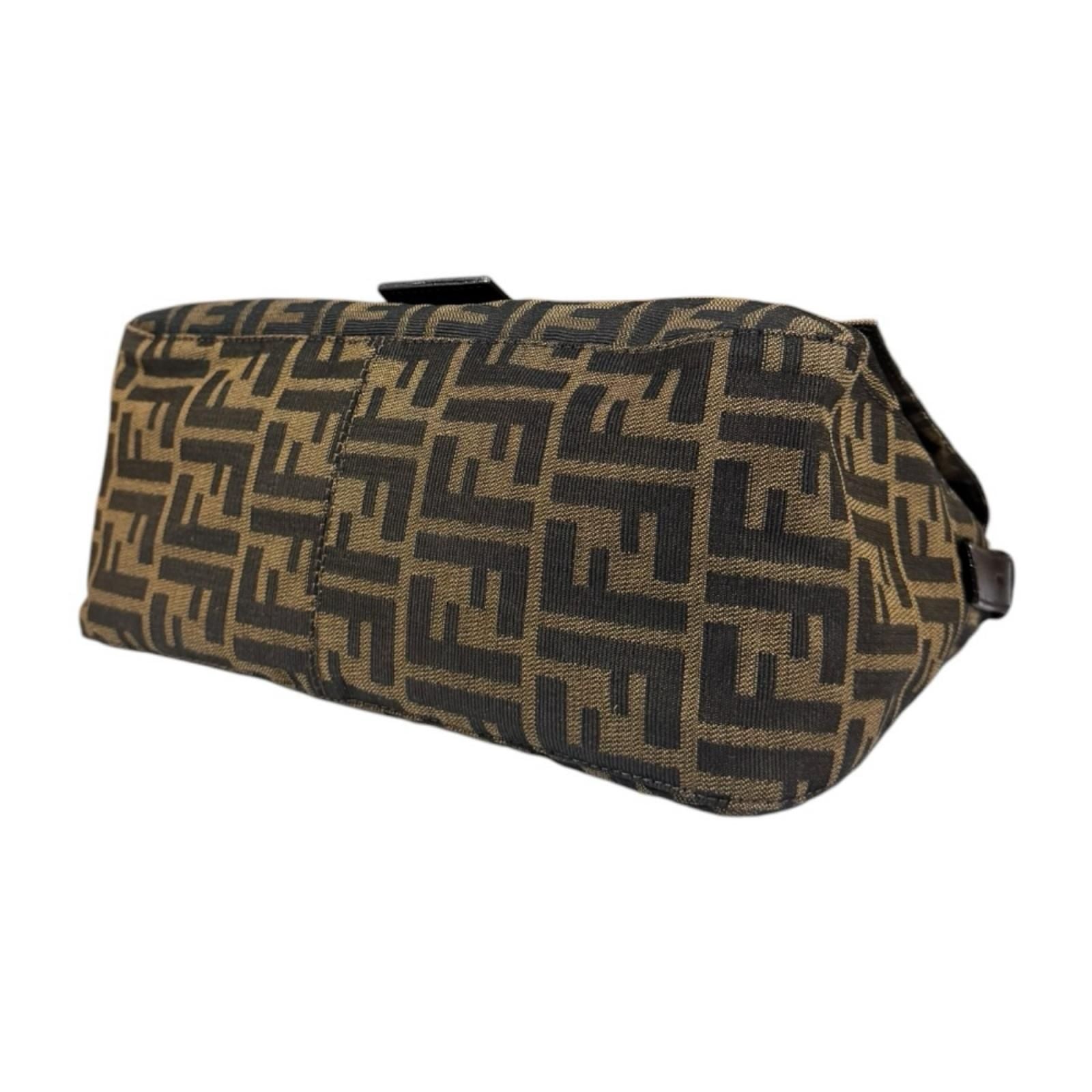 Fendi Mamma Bucket Zucca Shoulder Bag Canvas Brown — view 6