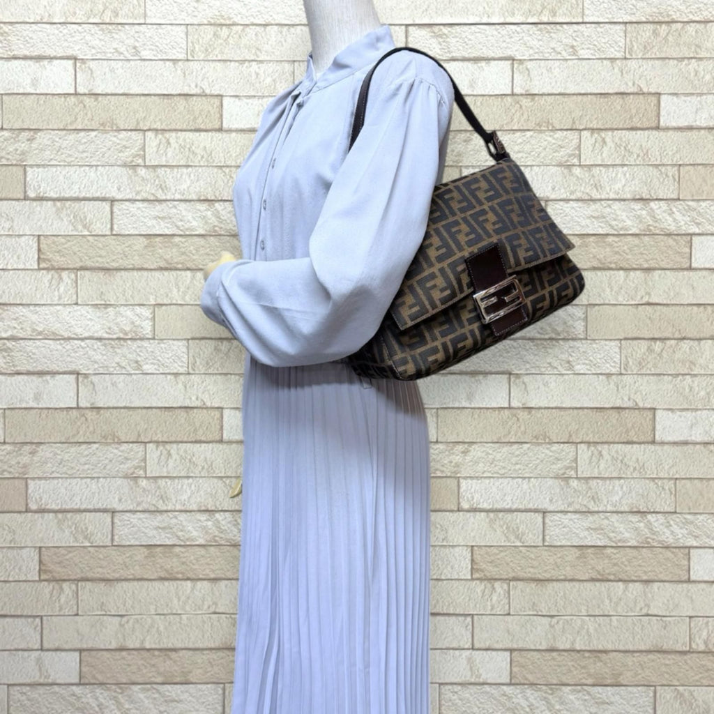 Fendi Mamma Bucket Zucca Shoulder Bag Canvas Brown — view 2