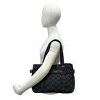 Loewe Repeat Anagram All Over Pattern Leather Tote Shoulder Bag Gray — view 2