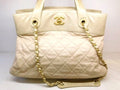 Chanel in the Mix 2-Way Bag Leather Shoulder Beige