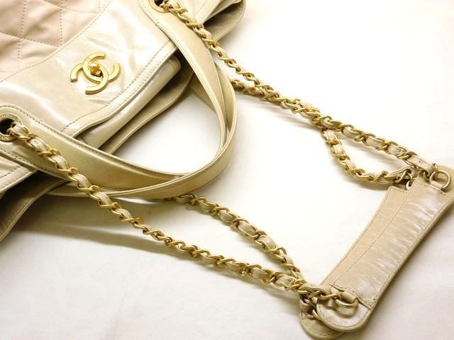 Chanel in the Mix 2-Way Bag Leather Shoulder Beige — view 4