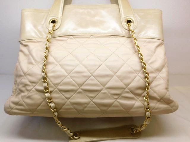 Chanel in the Mix 2-Way Bag Leather Shoulder Beige — view 2