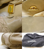Chanel in the Mix 2-Way Bag Leather Shoulder Beige — view 7