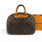 Louis Vuitton Tourville Top Handle Bag Handbag Brown Monogram Lambskin
