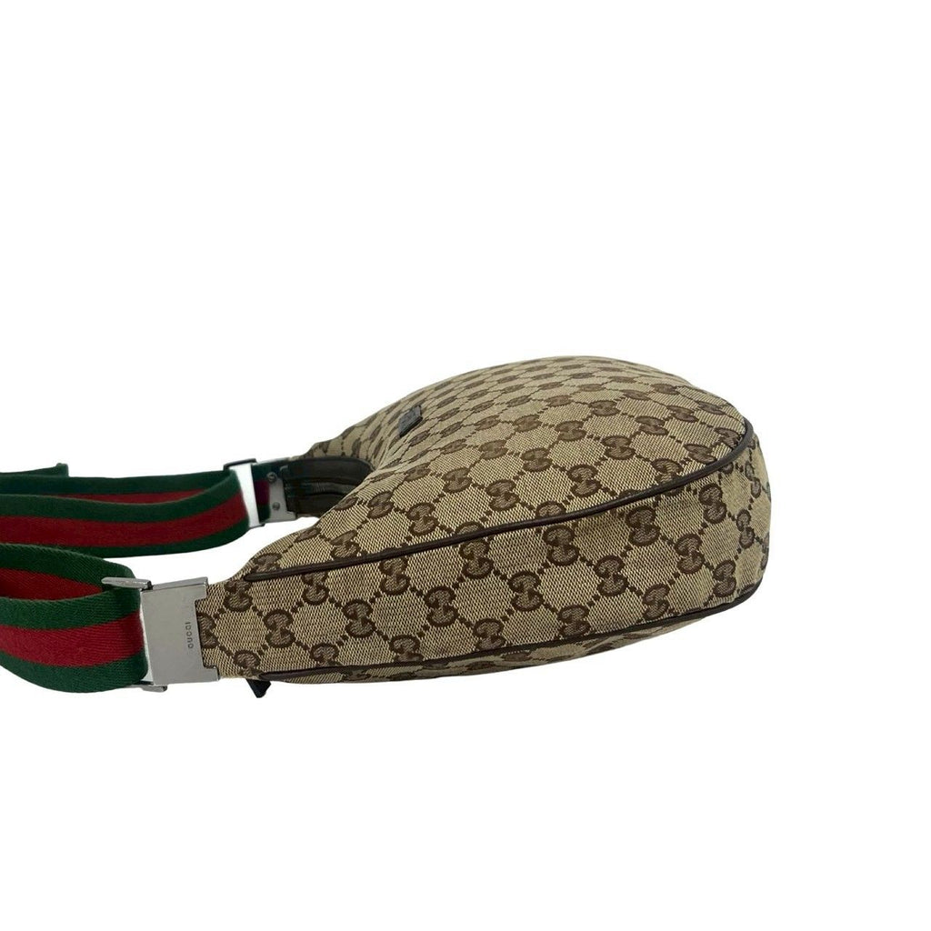 Gucci Sherry Line GG Logo Pattern Canvas Leather Shoulder Bag Tote Brown — view 5