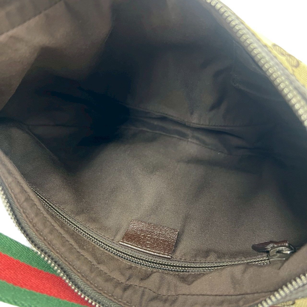 Gucci Sherry Line GG Logo Pattern Canvas Leather Shoulder Bag Tote Brown — view 9