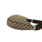 Gucci Sherry Line GG Logo Pattern Canvas Leather Shoulder Bag Tote Brown — view 6