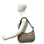 Gucci Sherry Line GG Logo Pattern Canvas Leather Shoulder Bag Tote Brown — view 2