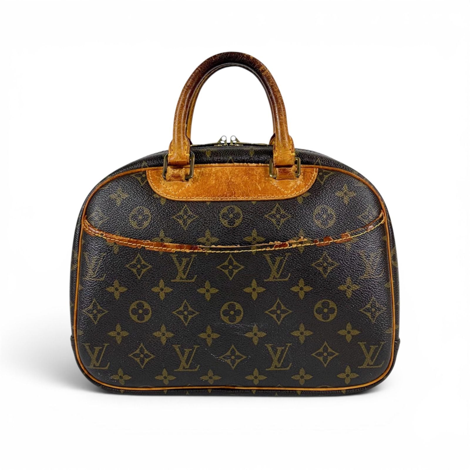 Louis Vuitton Tourville Top Handle Bag Handbag Brown Monogram Lambskin — view 2