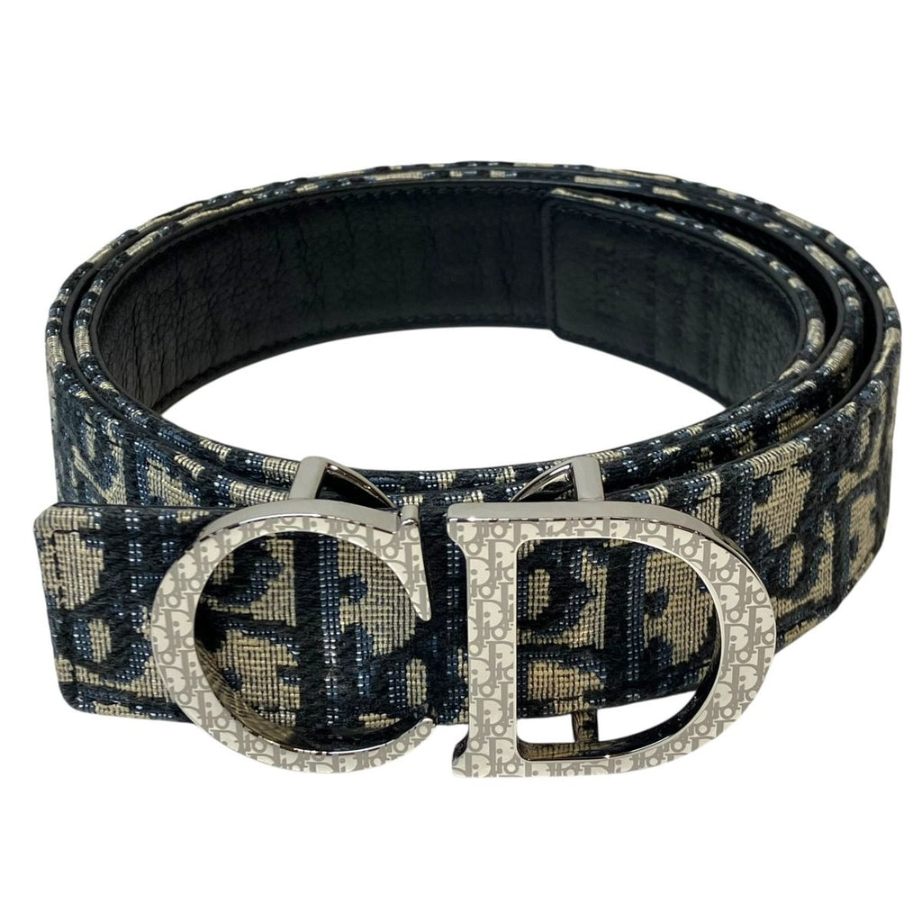 Dior Oplique Belt Jacquard Canvas Leather