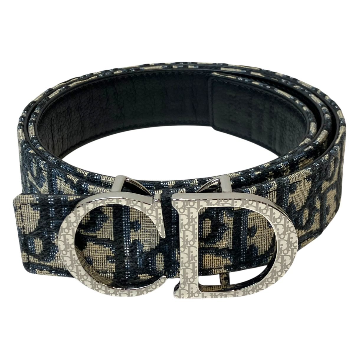 Dior Oplique Belt Jacquard Canvas Leather