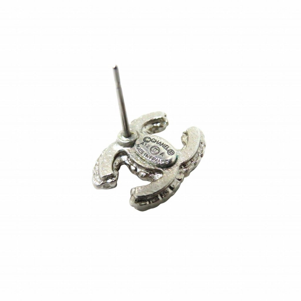 Chanel Earrings Rhinestone Silver — view 6