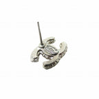 Chanel Earrings Rhinestone Silver — view 6