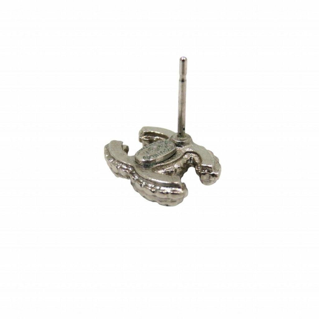 Chanel Earrings Rhinestone Silver — view 3
