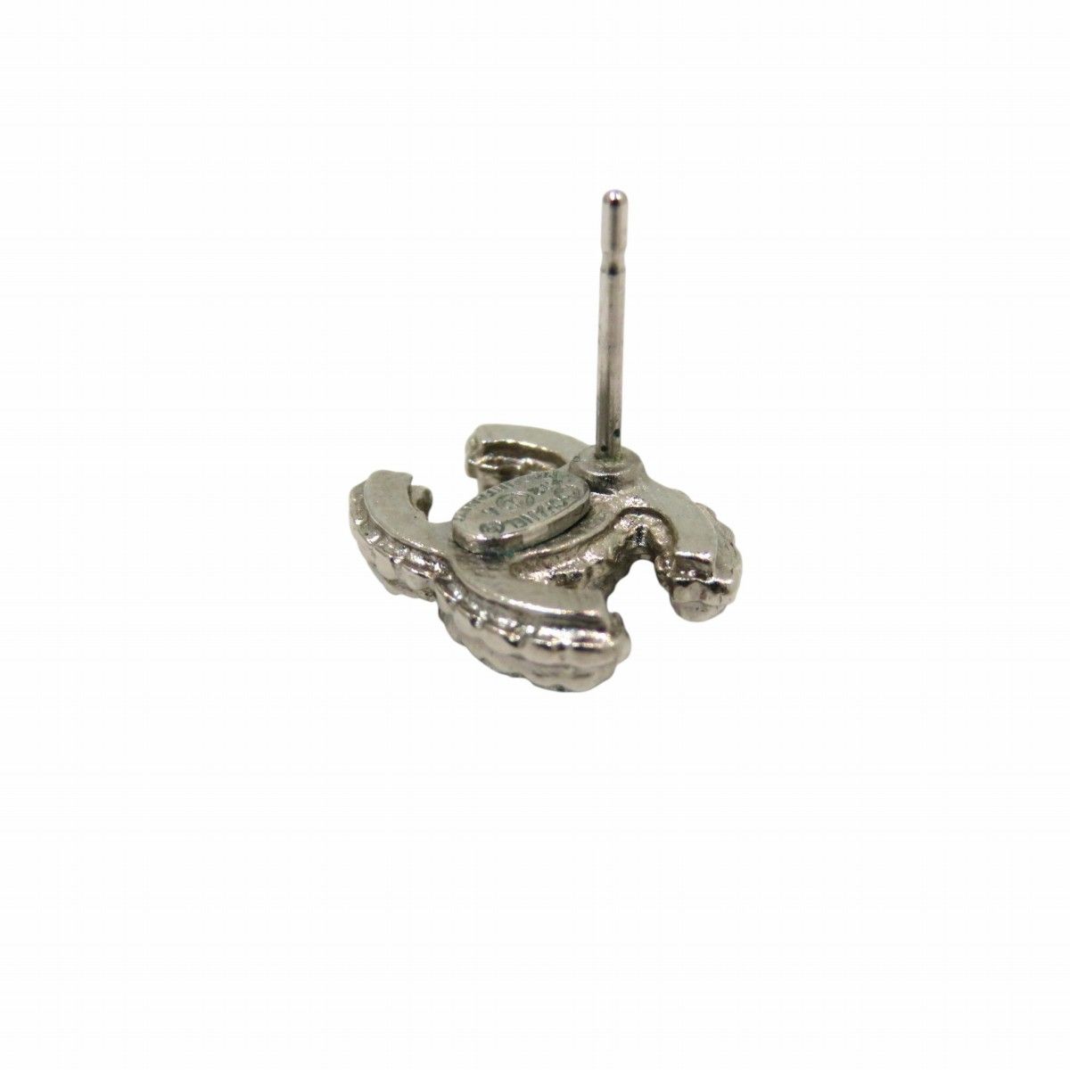 Chanel Earrings Rhinestone Silver — view 3