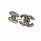 Chanel Earrings Rhinestone Silver — view 7