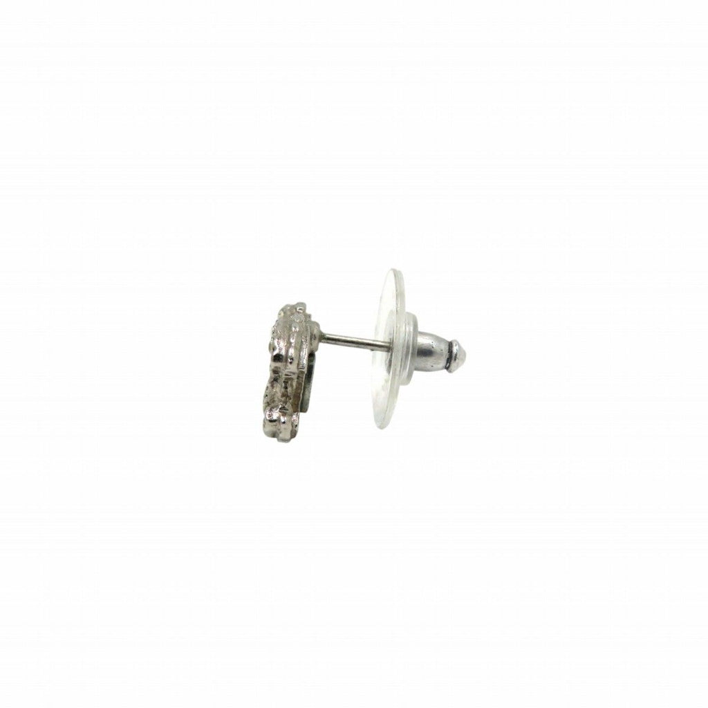 Chanel Earrings Rhinestone Silver — view 2