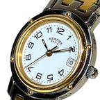 Hermes Clipper Watch SS Quartz White Dial — view 4