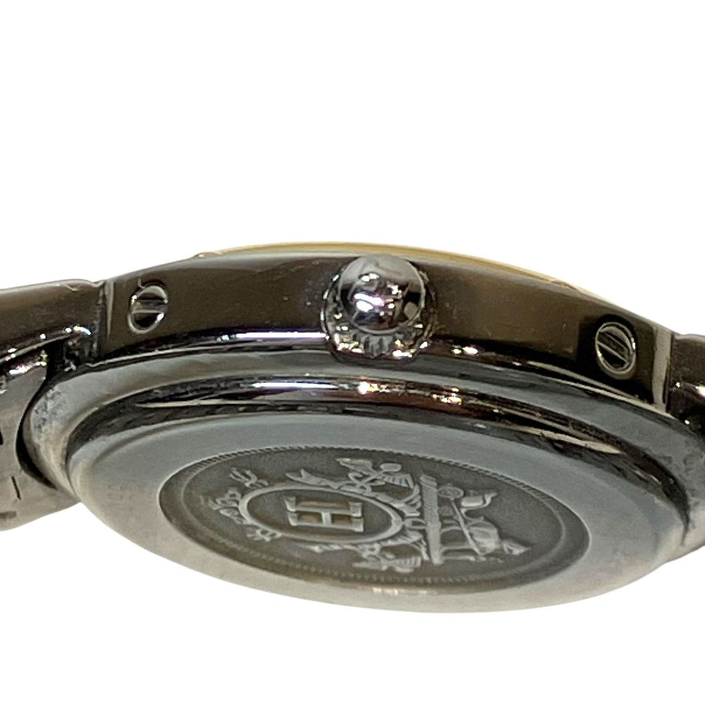 Hermes Clipper Watch SS Quartz White Dial — view 9