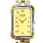 Hermes Croajour Watch SS Quartz Gold Dial