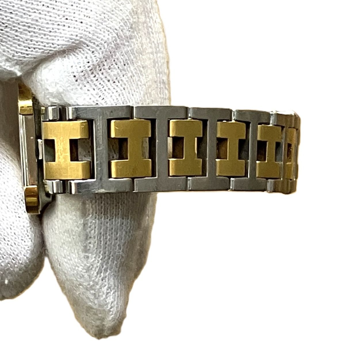 Hermes Croajour Watch SS Quartz Gold Dial — view 9