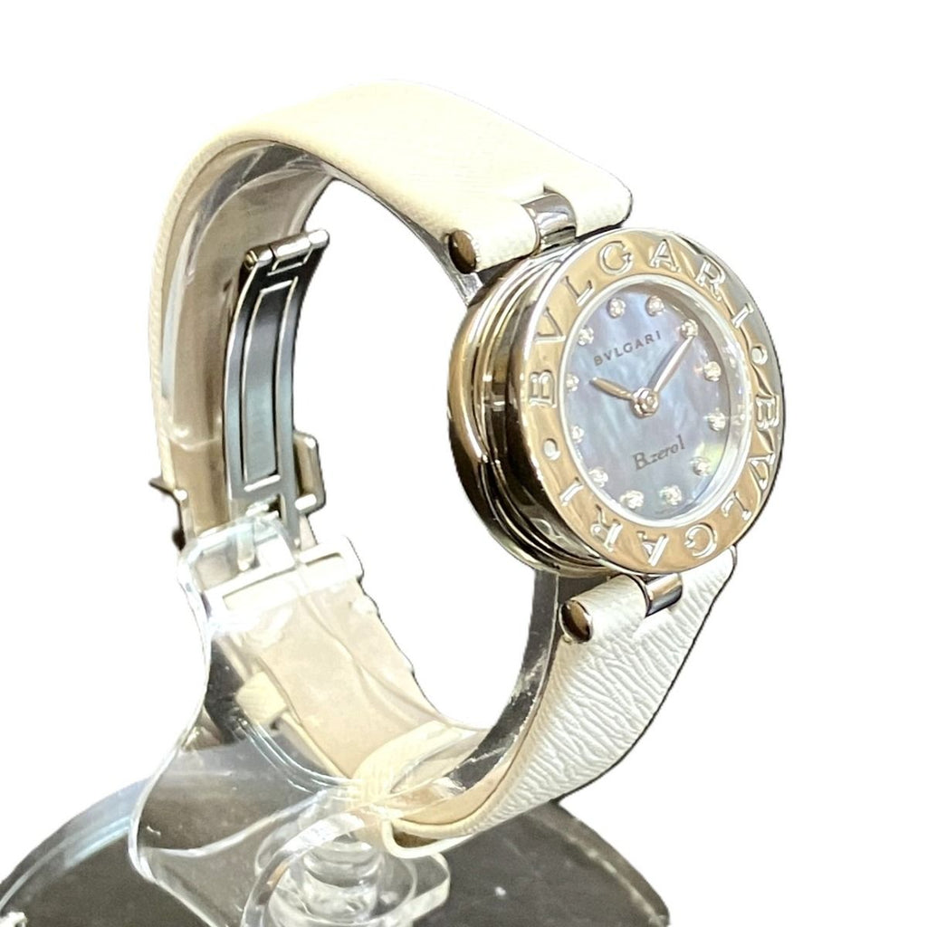 Bvlgari B-zero One Watch SS Leather Diamond Quartz Shell Dial — view 3
