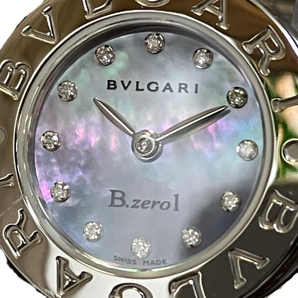 Bvlgari B-zero One Watch SS Leather Diamond Quartz Shell Dial — view 4