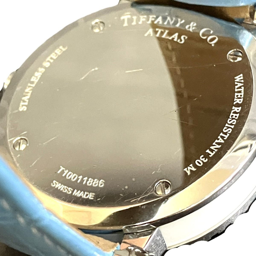 Tiffany & Co Atlas Watch SS Leather Quartz White Dial — view 5