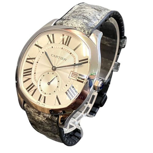 Cartier Drive de Cartier LM Watch SS Rubber Automatic Winding Silver Dial — view 2