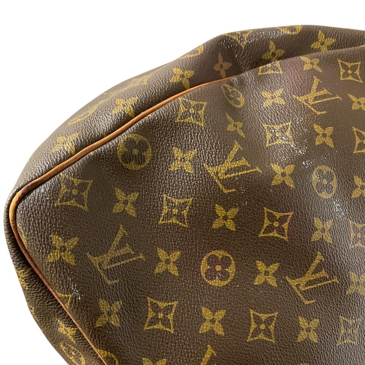 Louis Vuitton Keepall 60 Monogram Boston Bag Leather Canvas — view 9