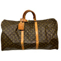 Louis Vuitton Keepall 60 Monogram Boston Bag Leather Canvas
