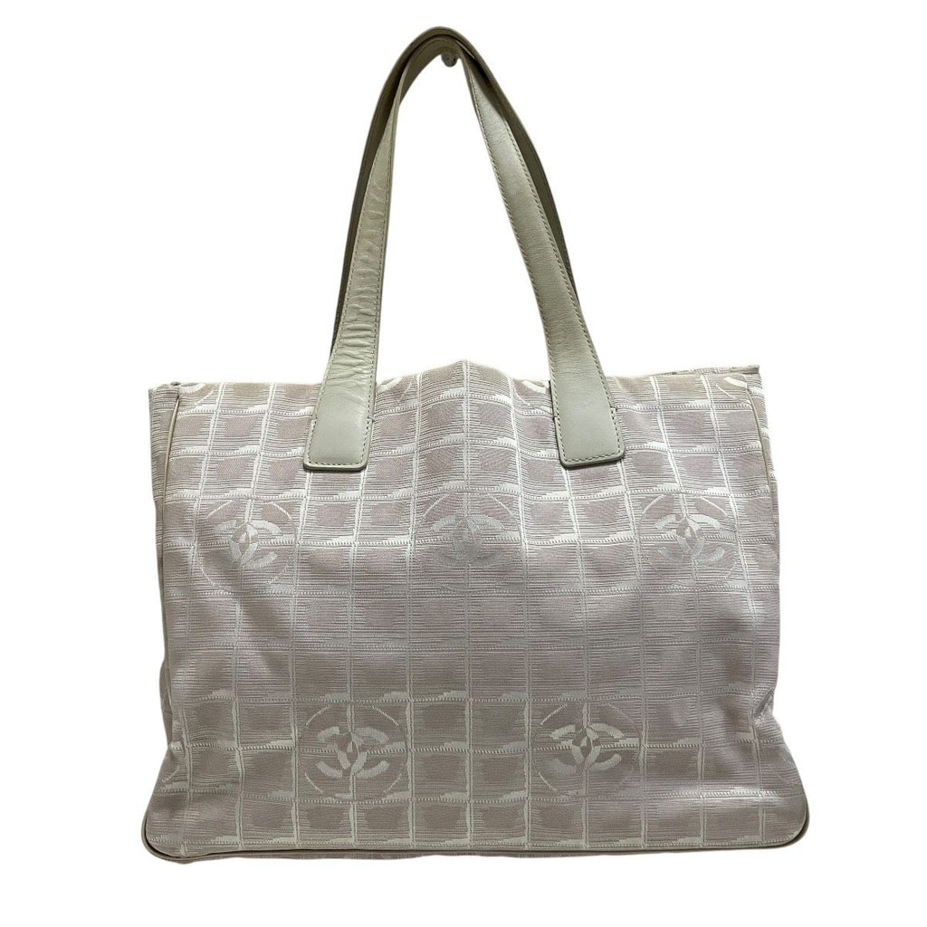 Chanel Tote MM New Travel Line Canvas Leather