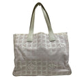 Chanel Tote MM New Travel Line Canvas Leather