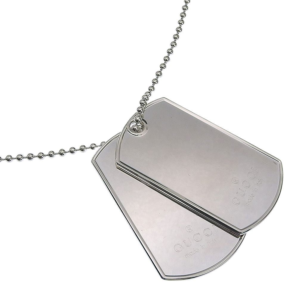 Gucci Dog Tag 925 Sterling Silver Necklace