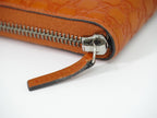 Gucci Micro Guccissima Leather Zip Around Wallet Orange — view 6