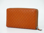 Gucci Micro Guccissima Leather Zip Around Wallet Orange — view 2