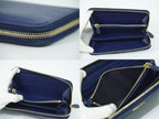 Prada Leather Zip Around Wallet Blue — view 8
